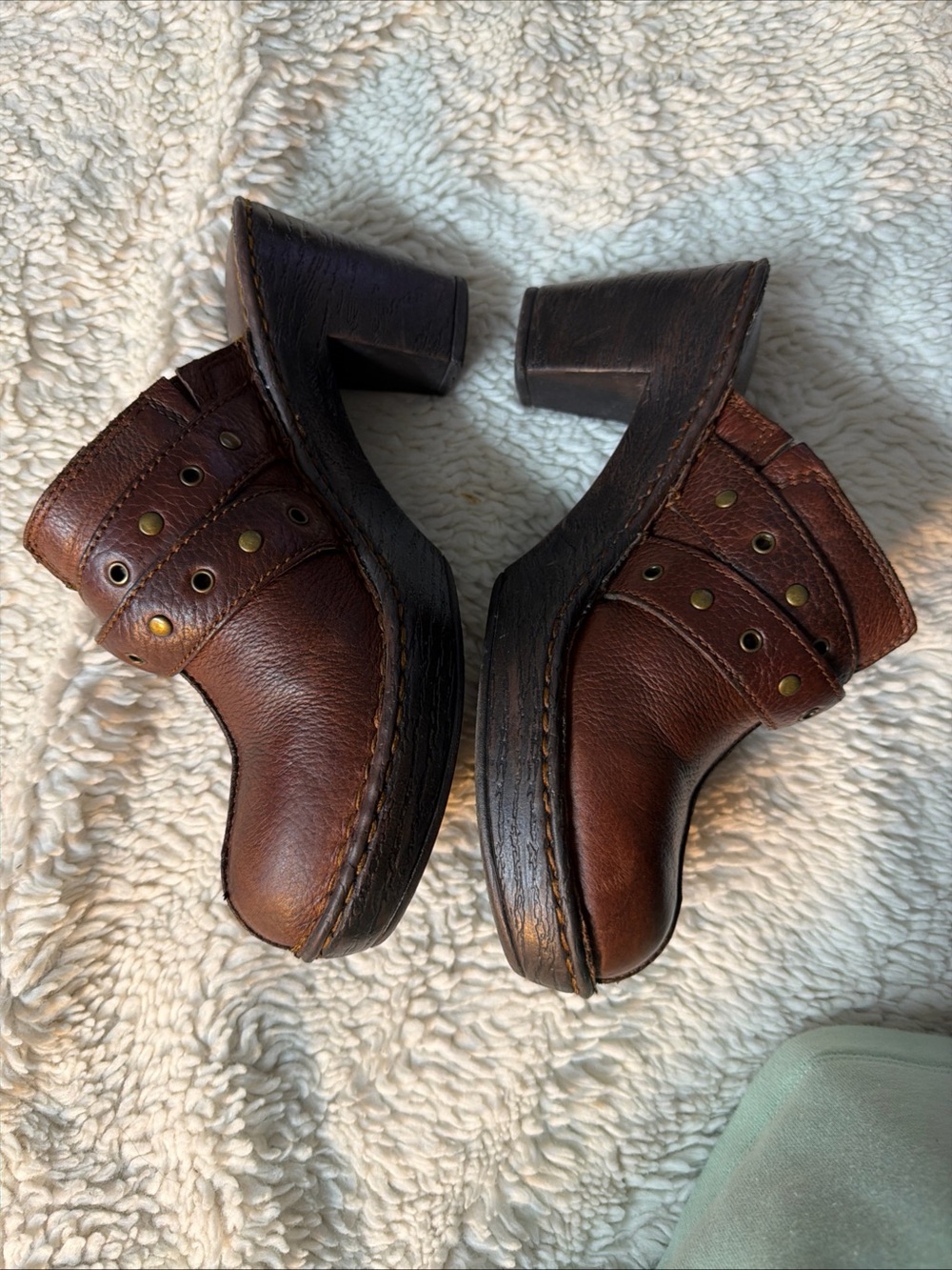 BOC comfort shoes Brown Leather Clog Shoes size 9 - Picture 7 of 13